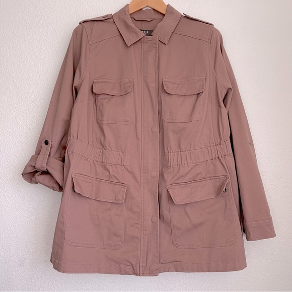 NWOT Torrid Essential Twill Anorak Utility Chore Jacket Pink Clay - Picture 11 of 16